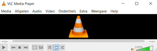 vlc gebruiken, startscherm